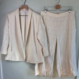Chico's Cream Blazer and Pants Set